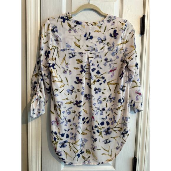Daniel Rainn Floral V Neck Flowy Hi Low Top size Small - Picture 8 of 10